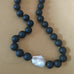 ONYX NECKLACE WITH KESHI PEARL