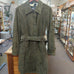 LEATHER JACKET SUEDE OLIVE TRENCH COAT CADELLE SIZE 14