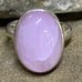 SILVER AND KUNZITE RING