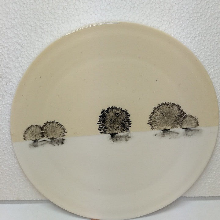 CERAMIC PLATE PAINTED WITH TREES