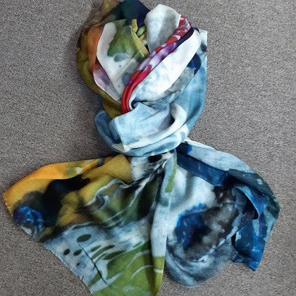 SCARF MERINO WOOL FLOATING COLOURS