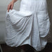 LONG COCOON STYLE SKIRT WHITE 2 FRONT POCKETS