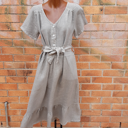 Puro lino linen 2024 dress