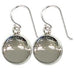 STERLING SILVER CURVED DISC HOOK EARRINGS