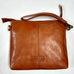 LEATHER CLUTCH ZIP SHOULDER BAG BRANDY