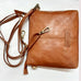 LEATHER CLUTCH ZIP SHOULDER BAG BRANDY