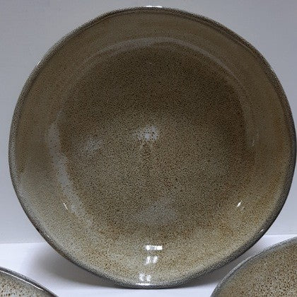 CERAMIC OSTRICH SHELL PATTERNED SNACK BOWL