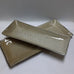 CERAMIC OSTRICH SHELL PATTERNED SLANTED RIM RECTANGULAR PLATE