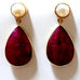 RUBY PEARL EARRINGS