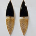 BLACK ONYX GOLD STATEMENT EARRINGS