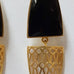 BLACK ONYX GOLD STATEMENT EARRINGS