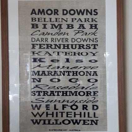 LINEN TEA TOWEL PROPERTY NAMES AMOR DOWNS