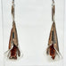 EARRINGS STERLING SILVER LILY WITH COPPER CENTRE