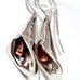 EARRINGS STERLING SILVER LILY WITH COPPER CENTRE