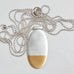 NECKLACE OVAL WITH GOLD DIPPED
