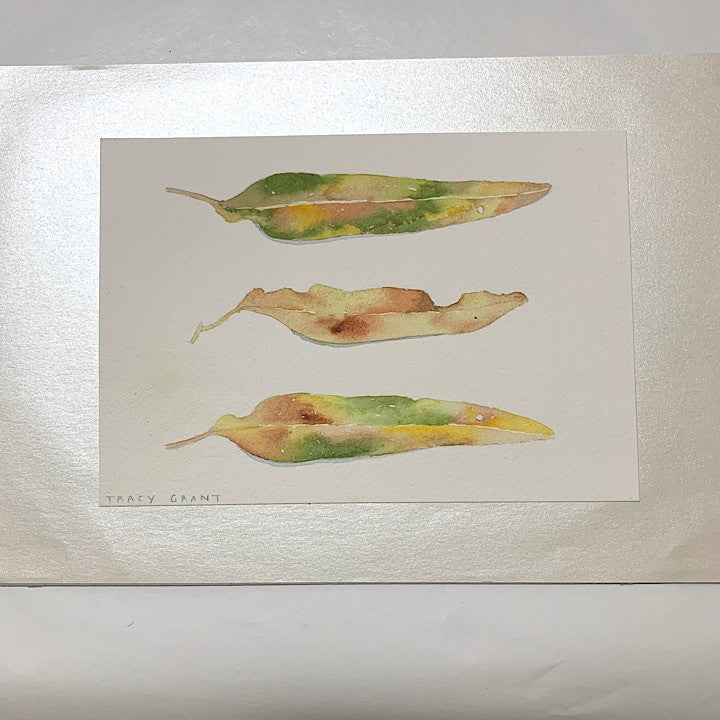 HAND PAINTED AUGUST LEAVES