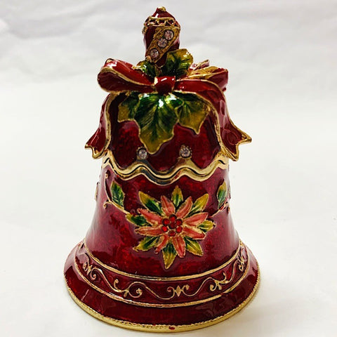 RED CHRISTMAS BELL TRINKET BOX