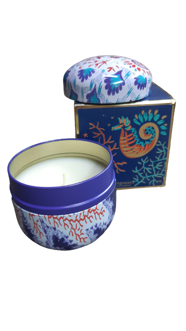 MENTHOL SCENTED CANDLE IN PAINTED TIN JAR