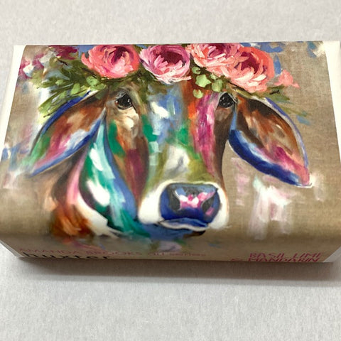 AMANDA BROOKS COW ART WRAPPED SOAP