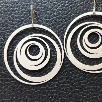 EARRINGS DROP CONCENTRIC CIRCLES