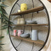 ROUND WIRE BASKET TIMBER SHELVES