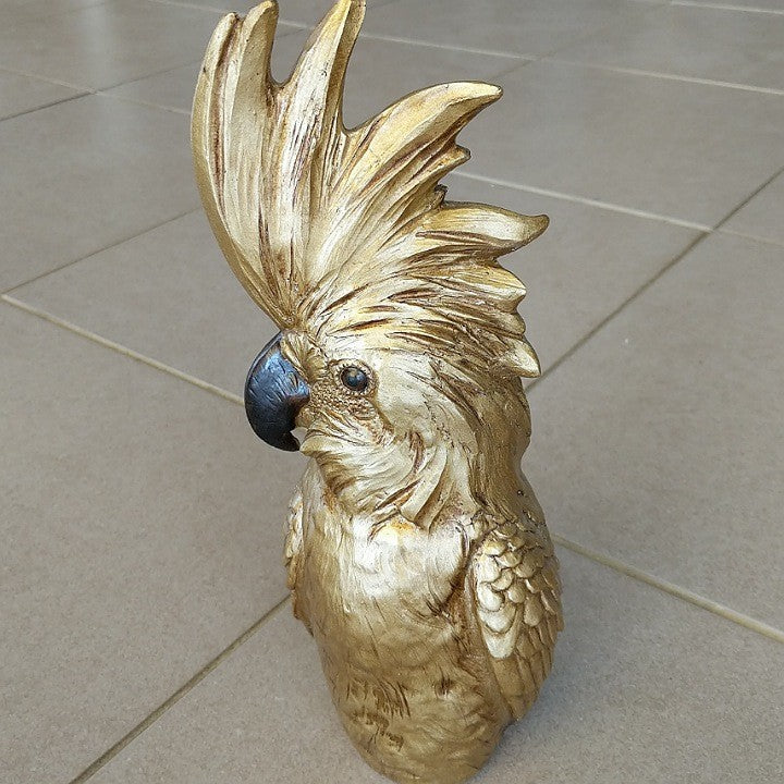 CRESTED COCKATOO IN GOLD