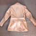 LONG LEATHER BLAZER TOFFEE COLOUR