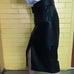 LEATHER SKIRT LONG LINE BLACK