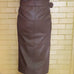 LEATHER SKIRT LONG LINE TOFFEE SIZE 2