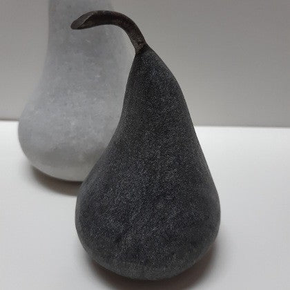 MARBLE PEAR SMALL GREY