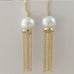 18 CT GOLD PLATED STERLING SILVER PEARL HOOK EARRINGS
